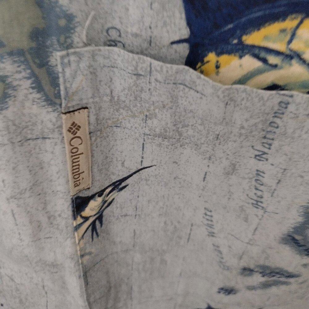 Columbia River Lodge Blue Marlin & Heron Fishing Shirt – Men’s Button-Up – NWOT - Picture 5 of 16